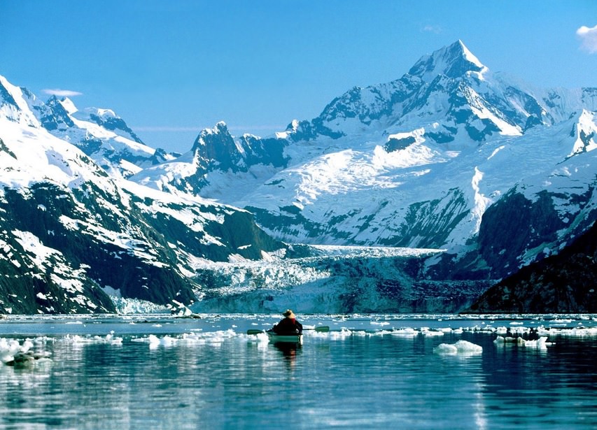 Glacier Bay National Park Alaska kayaking on Glacier