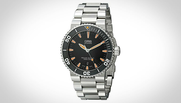 Oris Men 73376534159MB Divers Analog Display Swiss Automatic Silver Watch