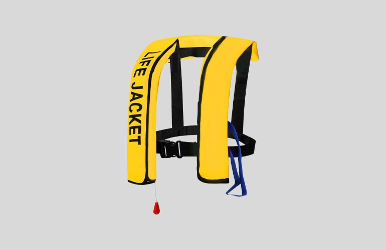 MOCOTONO Inflatable Life Jacket, AutomaticManual Inflatable PFD Life Vest for Adults, Yellow